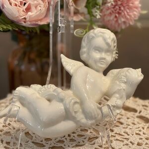 Vintage Ceramic Wall Hanging Angels Cherubs